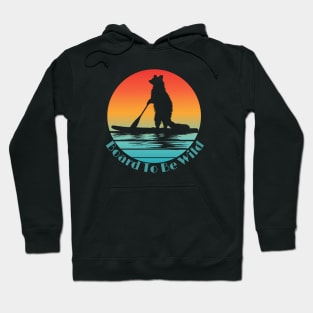 Retro Board To Be Wild Raccoon Paddler Hoodie